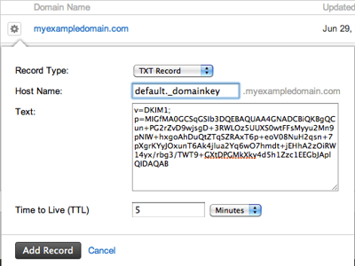 DKIM record