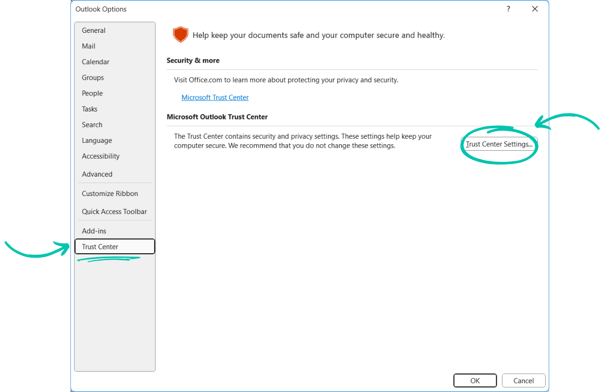 Encrypting Email Attachments in Classic Outlook for Windows (Using S_MIME)_ Adding an S_MIME Certificate to Outlook Step 1