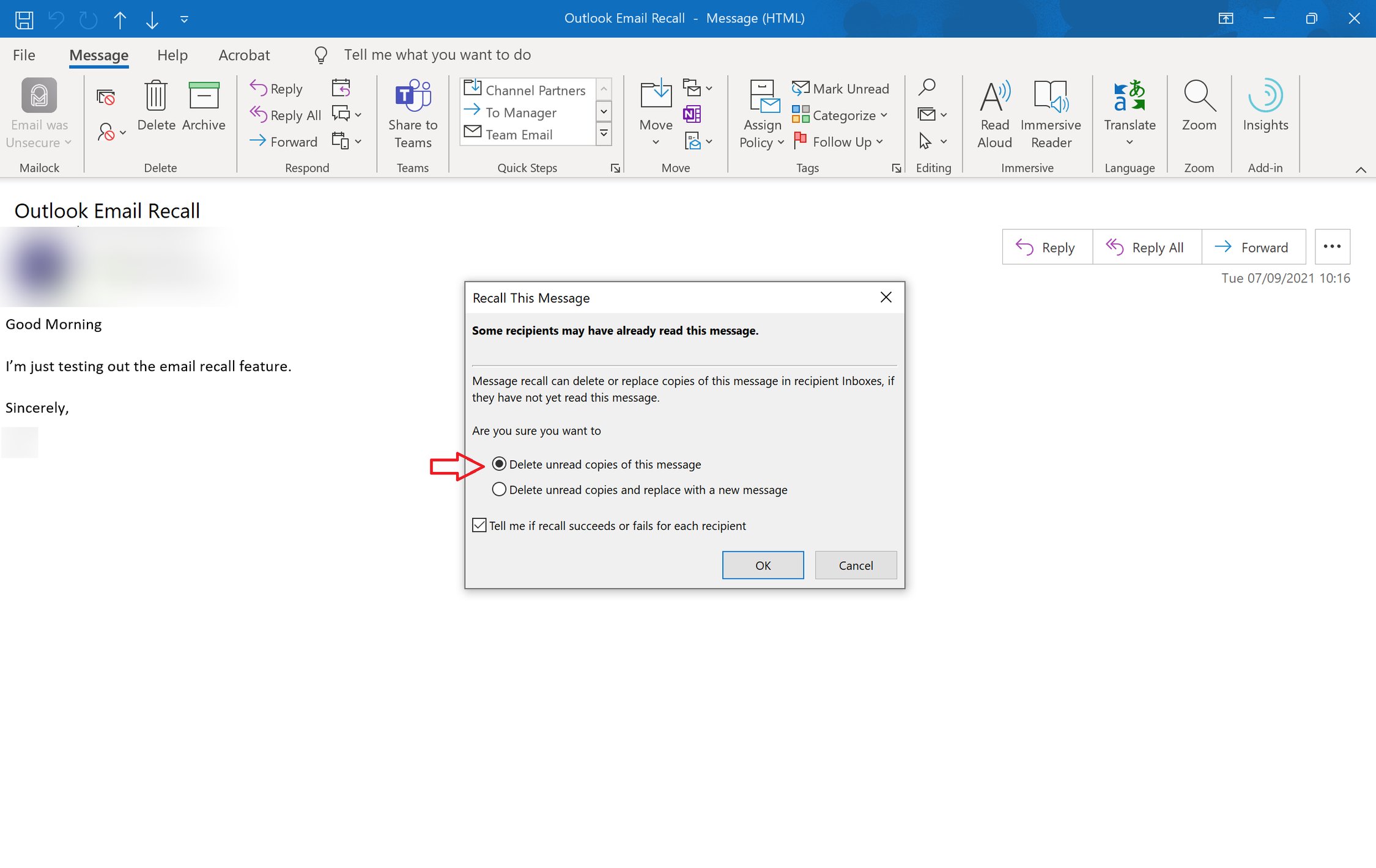 How To Recall (Or Revoke) An Email Sent In Outlook