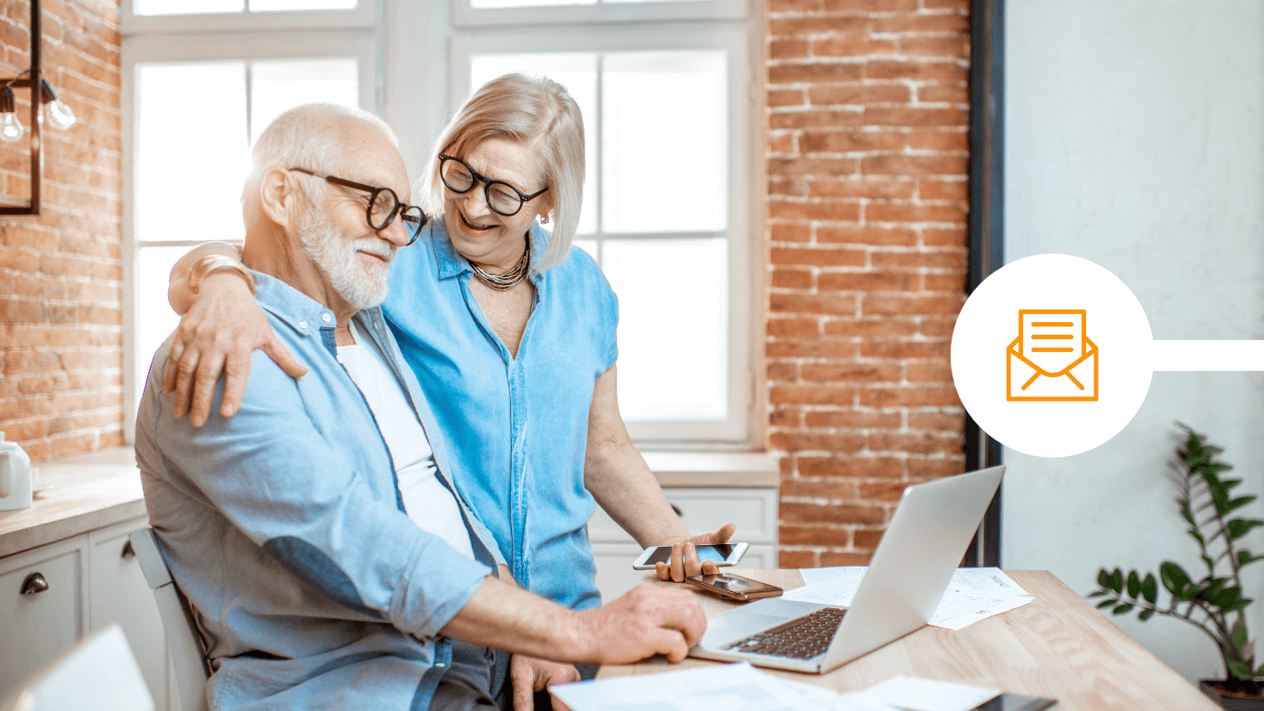 older couple reviewing free email providers